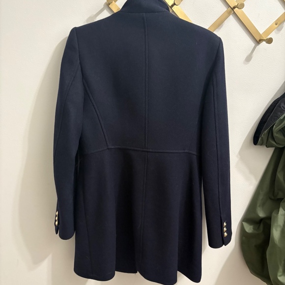 Zara, wool pea coat, size S, blue - Picture 3 of 3